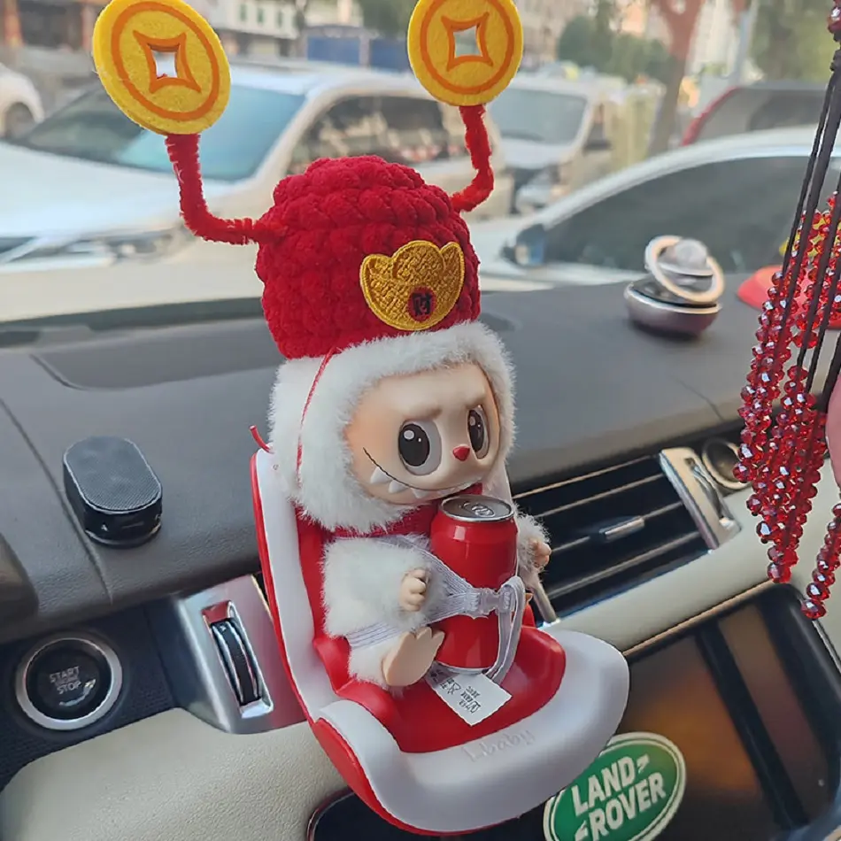 15-17cm Car Doll Seat For Labubu Doll Safety Seat Cute Doll Air Outlet  Decoration Mini Safety Seat Car Interior Decoration