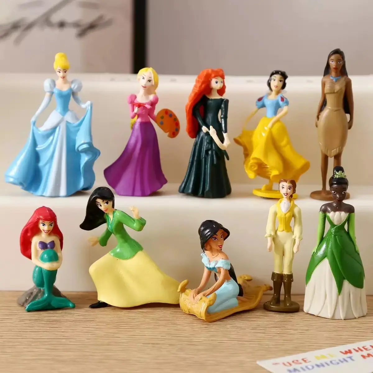 New Anime Disney Princess Girl Doll Model Creative Home Micro Landscape Decoration originality girlish heart  Small Ornament