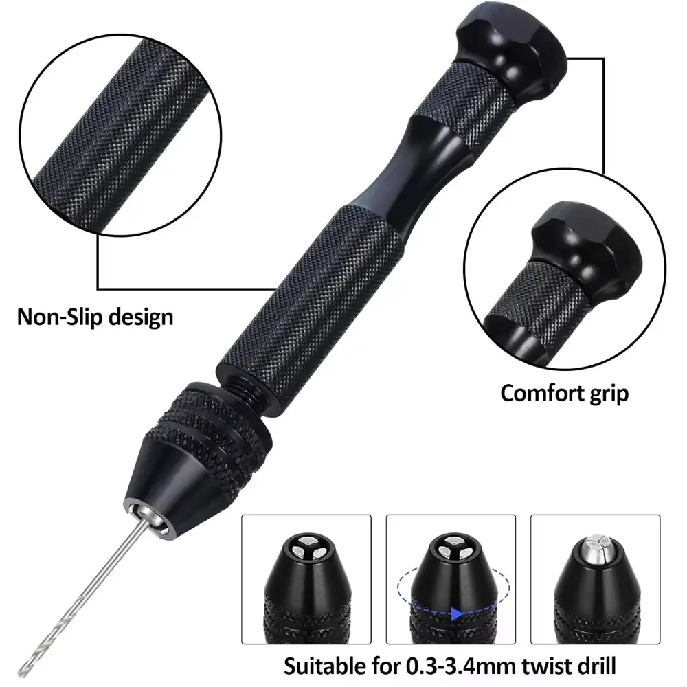 36pcs Hand Drill Bits Set 25Pcs Micro Twist Drills and 10Pcs PCB Mini Cutting Bits for Resin Polymer Clay Craft Engraving