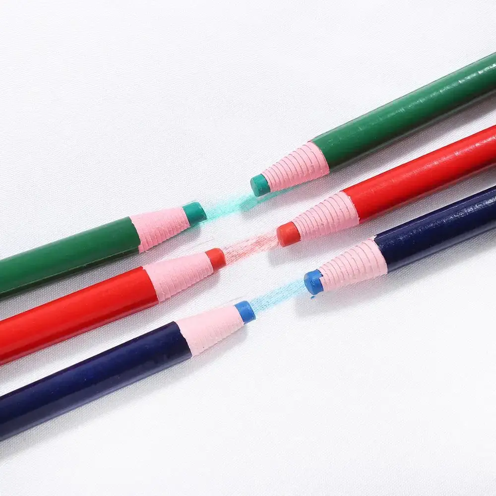 12pcs/Box Cut Free Sewing Tailor Chalk Pencils Fabric Marker Pen Sewing Chalk Garment Pencil for DIY Clothing Tool Accessories