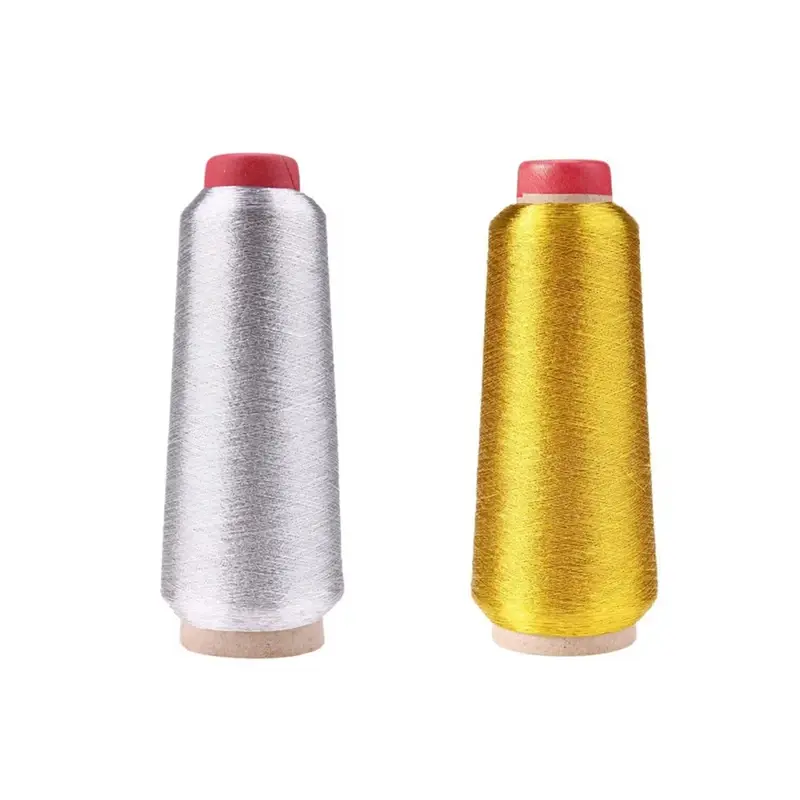 1Pc Metallic Thread Embroidery Gold Silver Machine Embroidery Threads DIY Manual Bright Silk Gold Cross-Stitch Thread