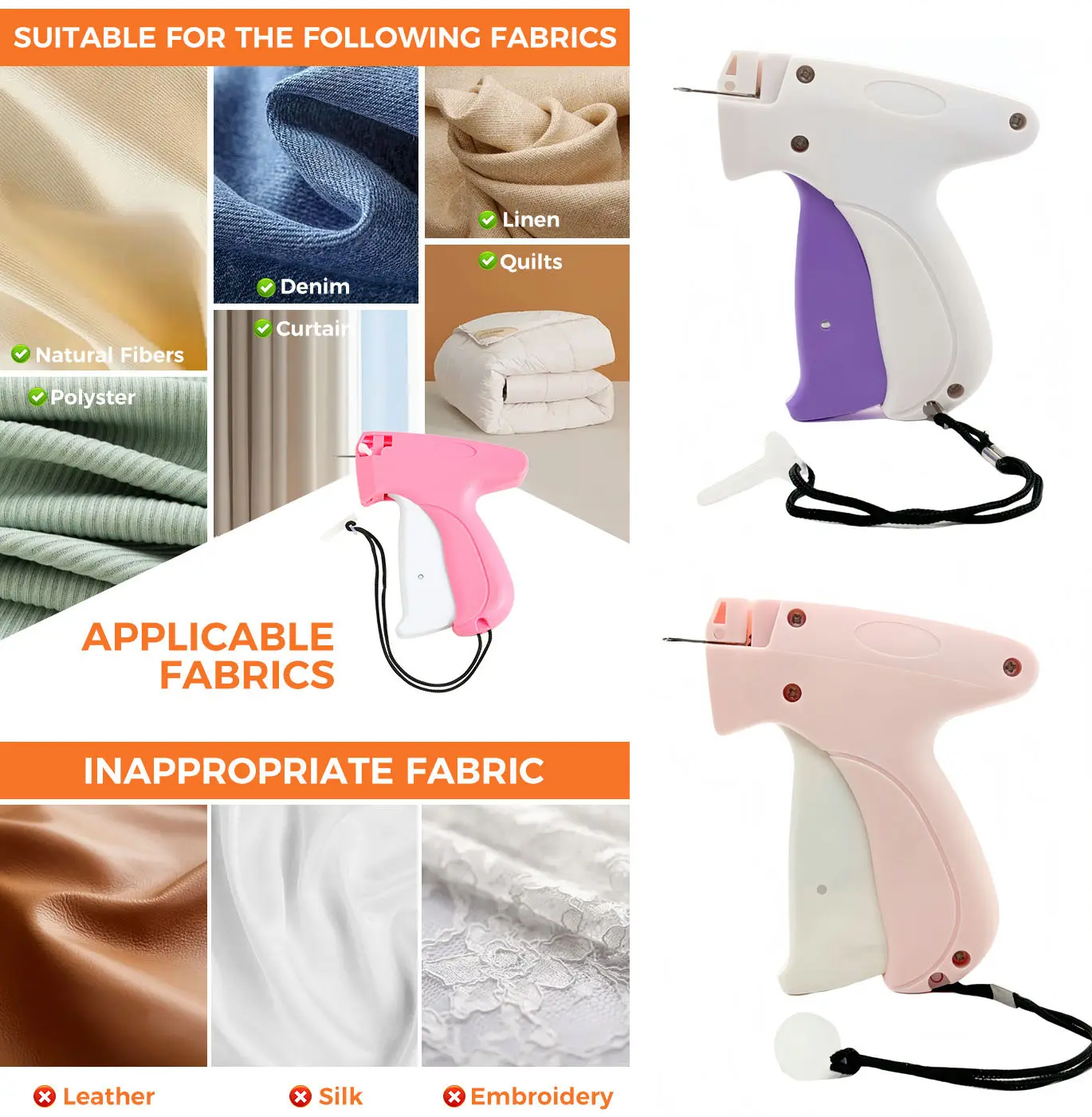 Clothing Fixer Micro Stitch Gun For Repair Garment Sewing Quilt Tacking Handheld Tagging Guns Home Sewing Accessories