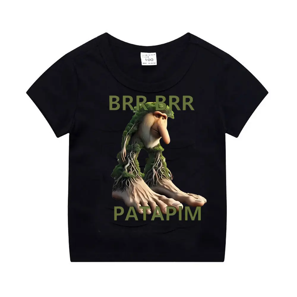 Italian Brainrot Animals Kids Adult Cotton T-shirt Cappuccino Assassino Short Sleeve Tops Funny Meme Cute Tee Summer Clothing
