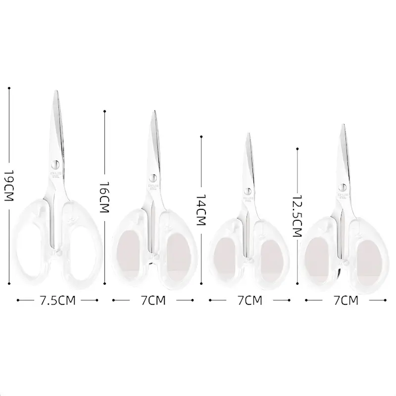Professional Tailor Crystal Transparent Scissors Stainless Steel Sewing Scissors Embroidery Scissors Tools Office Scissors