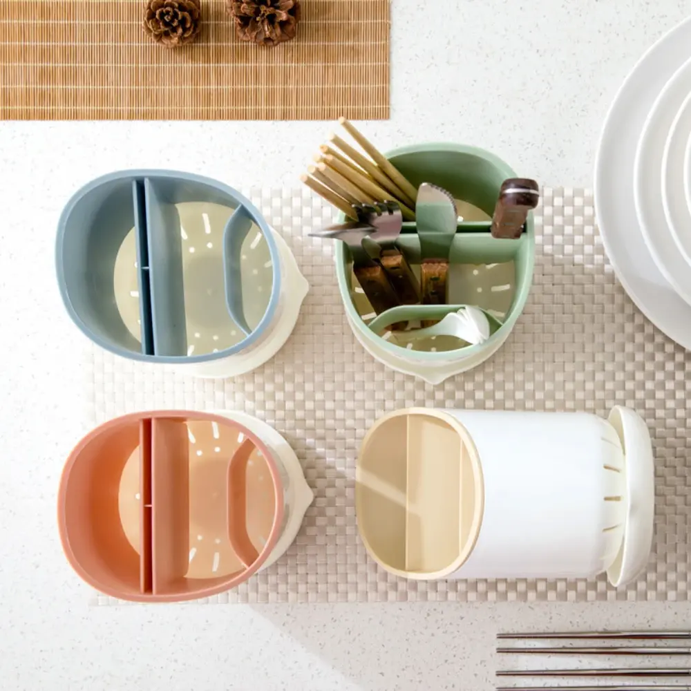 Space Saving Tableware Storage Rack New Drainage Hole with Tray Chopstick Holder Detachable Large Capacity Household Drain Rack