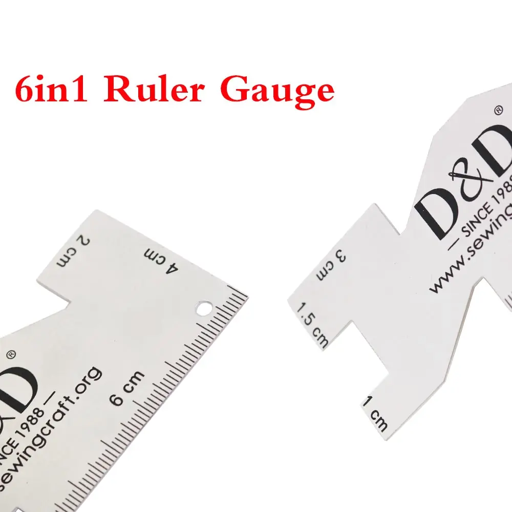 Metal Gauge Measuring Sewing Ruler Sewing Measuring Tool for Knitting Crafting Quilting Sewing Accessories