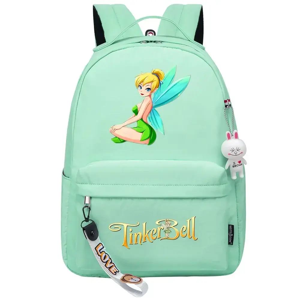 Tinker Bell Kawaii Boys Girls Kids School Book Bags Women Bagpack Teenagers Canvas Laptop Travel Backpack