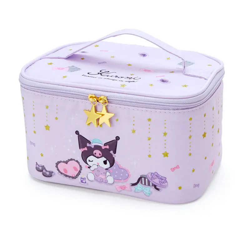 Sanrio Kuromi Women Cosmetic Bag Cartoon Anime Makeup Bag Waterproof Travel Toiletry Storage Bag Beauty Case Girl Gift