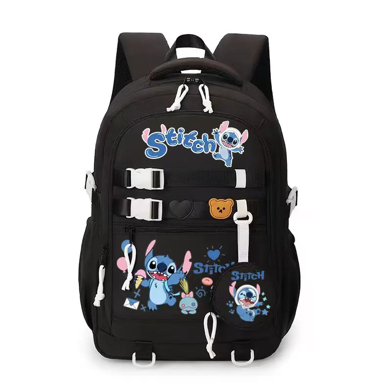 Disney Stitch Backpack Children Lovely Schoolbag  Student Multifunctional Kawaii Backpacks Large Capacity Waterproof Backpack