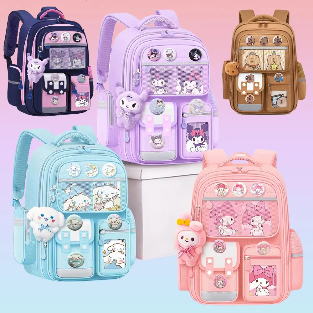 Kuromi Cinnamoroll Capybara My Melody Boy Girls Kids Student Back To School Book Bags, Teenagers Mochila, Laptop Travel Backpack