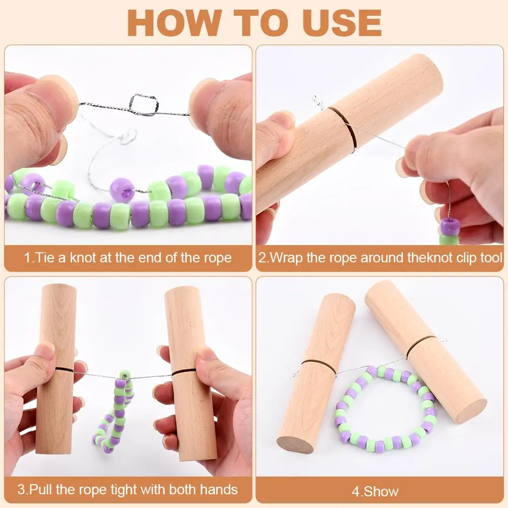 2pcs Knot Grippers Tool for Silicone Beads Bracelet Helper Tool For Beads Wristlets Keychains Bracelets