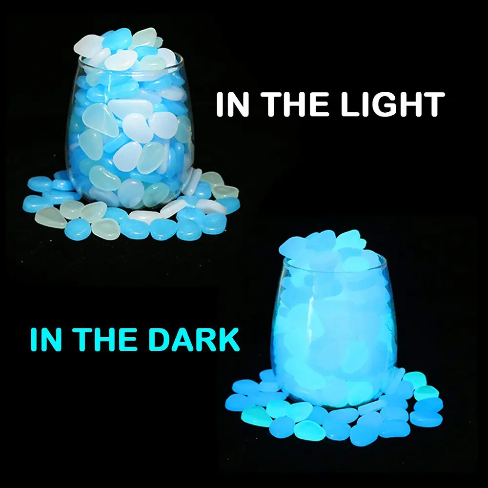 500 Pcs Of Luminous Stone High Brightness Luminous Stone Garden Landscape Luminous Stone Luminous Sand Terrazzo Floor Luminous
