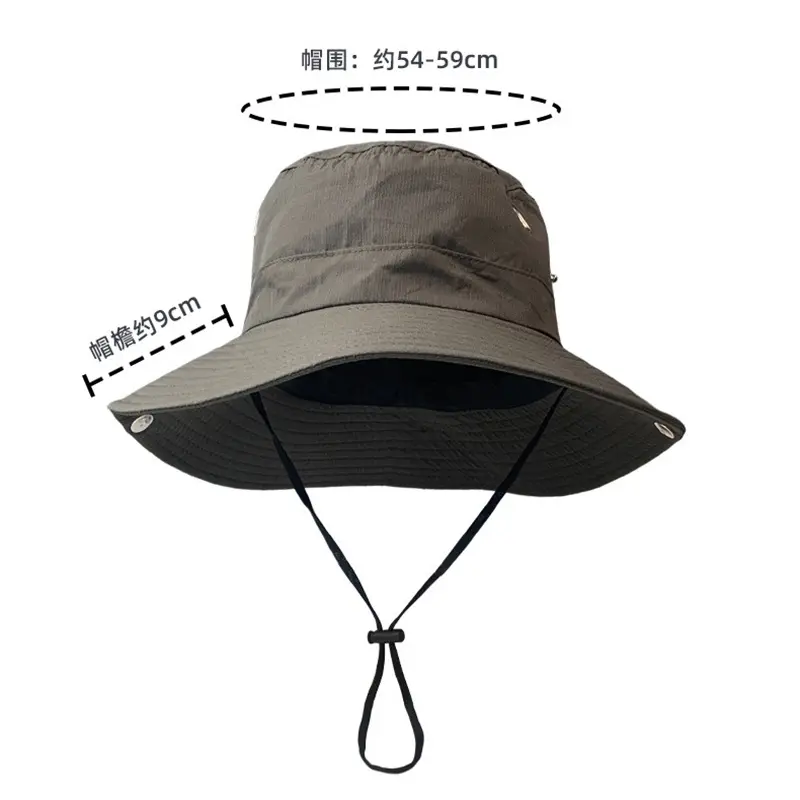 Summer Men Bucket Hat Outdoor UV Protection Wide Brim Hunting Hiking Hat Fisherman Hat Beach Sunscreen Cap