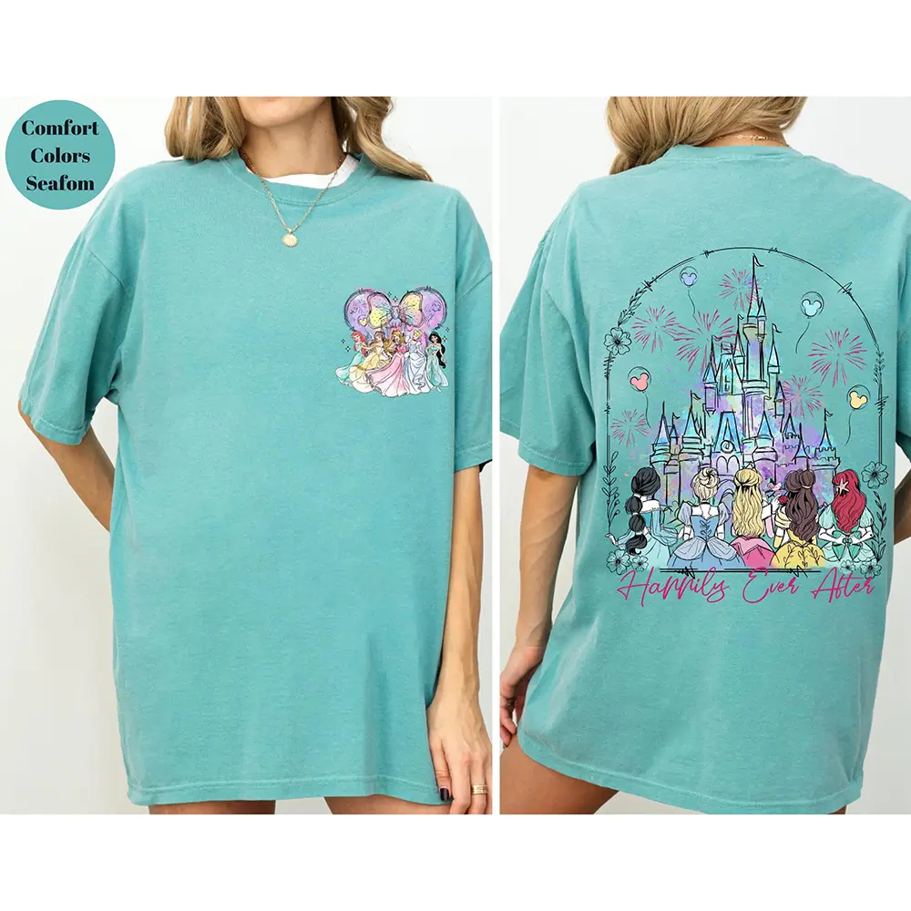 2025 MINISO Disney New Women's Breathable Quick Drying T-Shirt Disney Castle Family Party Shirt Street Fashion Casual Sportswear