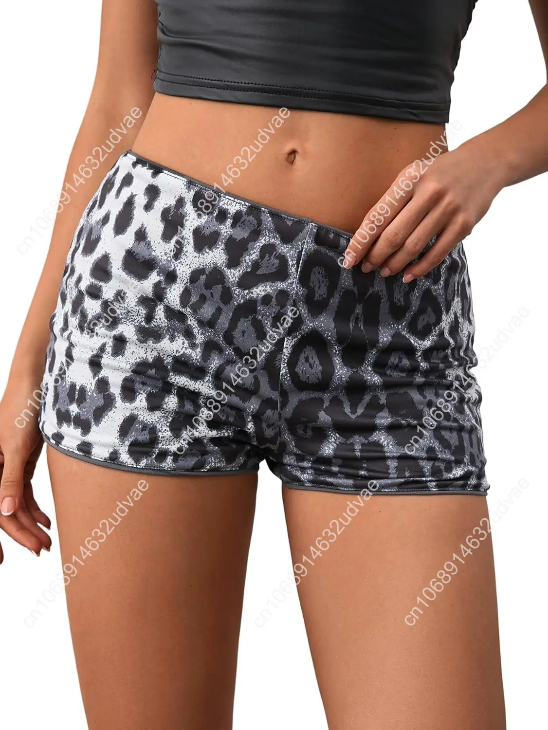SOLY HUX Womens Cheetah Print Micro Shorts Leopard Y2k Mini Rave Outfits