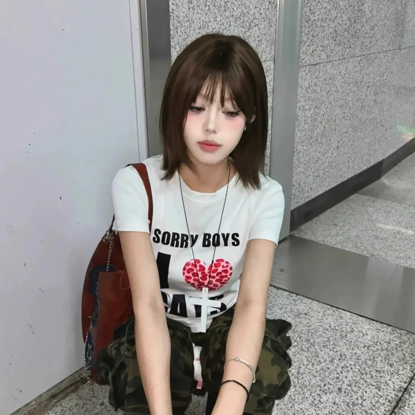 American Style Hot Girl White Short Sleeve T-Shirt Women Summer New Slim Letter Print Anti-Aging Short Model Top Trendy