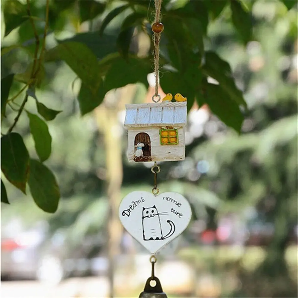 Resin DIY Landscape Decor Pastoral Style Home Garden Baby Gift Hanging Decoration Wind Chimes