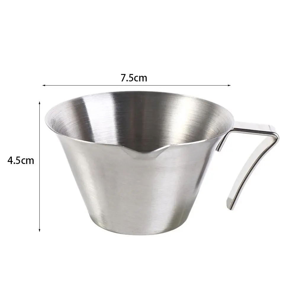 Stainless Steel Espresso Measuring Cup Ergonomic Handle with Scale Coffee Measuring Jug V-Shaped Spout 100ml Espresso Shot Pot