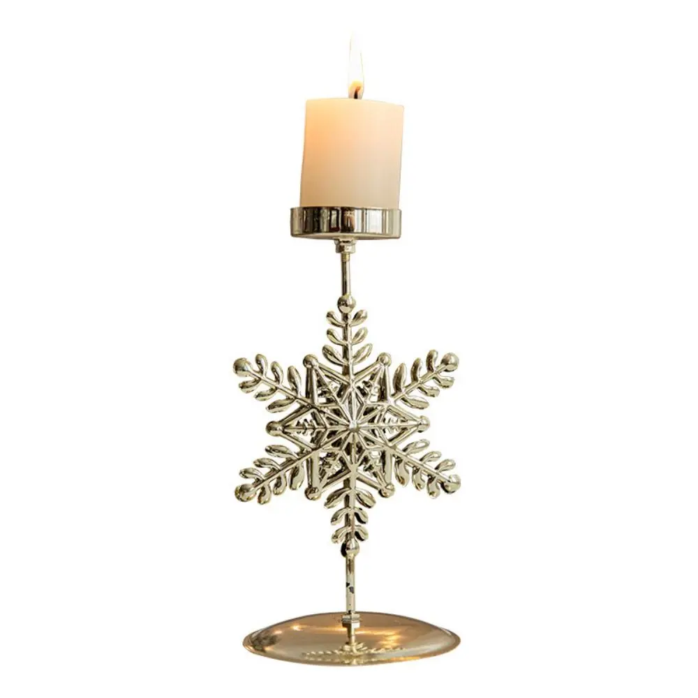 Decorative Snowflake Tree Candle Holder Elk Iron Christmas Candlestick Xmas Tree Xmas Tealight Holder Christmas