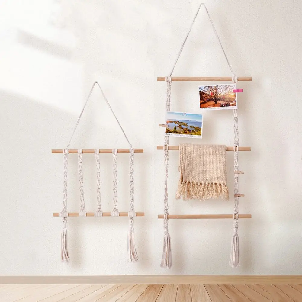 Wall Art Cotton Rope Decorative Shelf Wall Mounted Creative Woven Tapestry Handmade Exquisite Storage Rack Children's Room