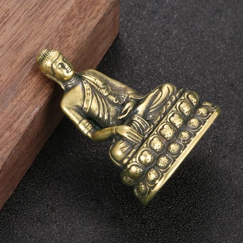 Micro-carving Antiques Easy to Clean Car Decoration Sitting Buddha Figurine Buddha Trinkets Desktop Decor Sakyamuni Statue