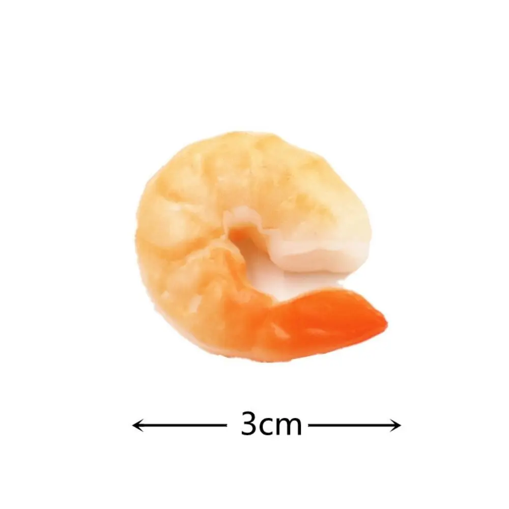 Fake Food Model PVC Simulation Shrimp Tail Simple Mini Shrimp Model Durable Realistic High Imitation Shrimp Dish Decoration