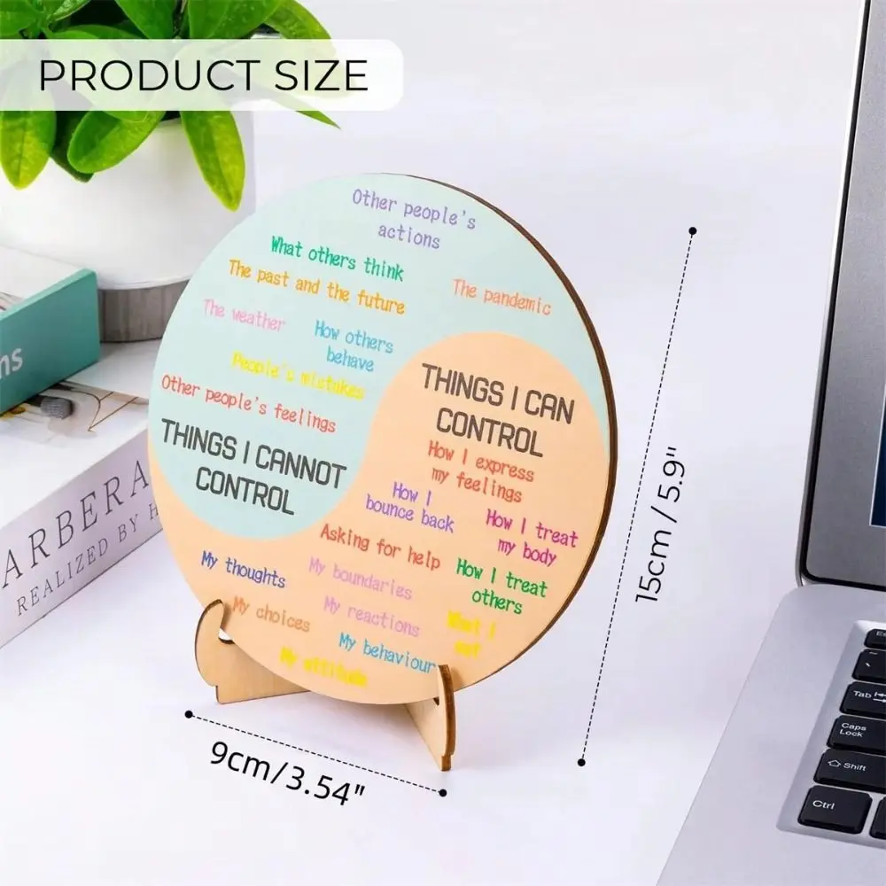 Therapy Office Desk Decor Mental Health Double Sided Psychology Decor Office Emotions Chart with Stand