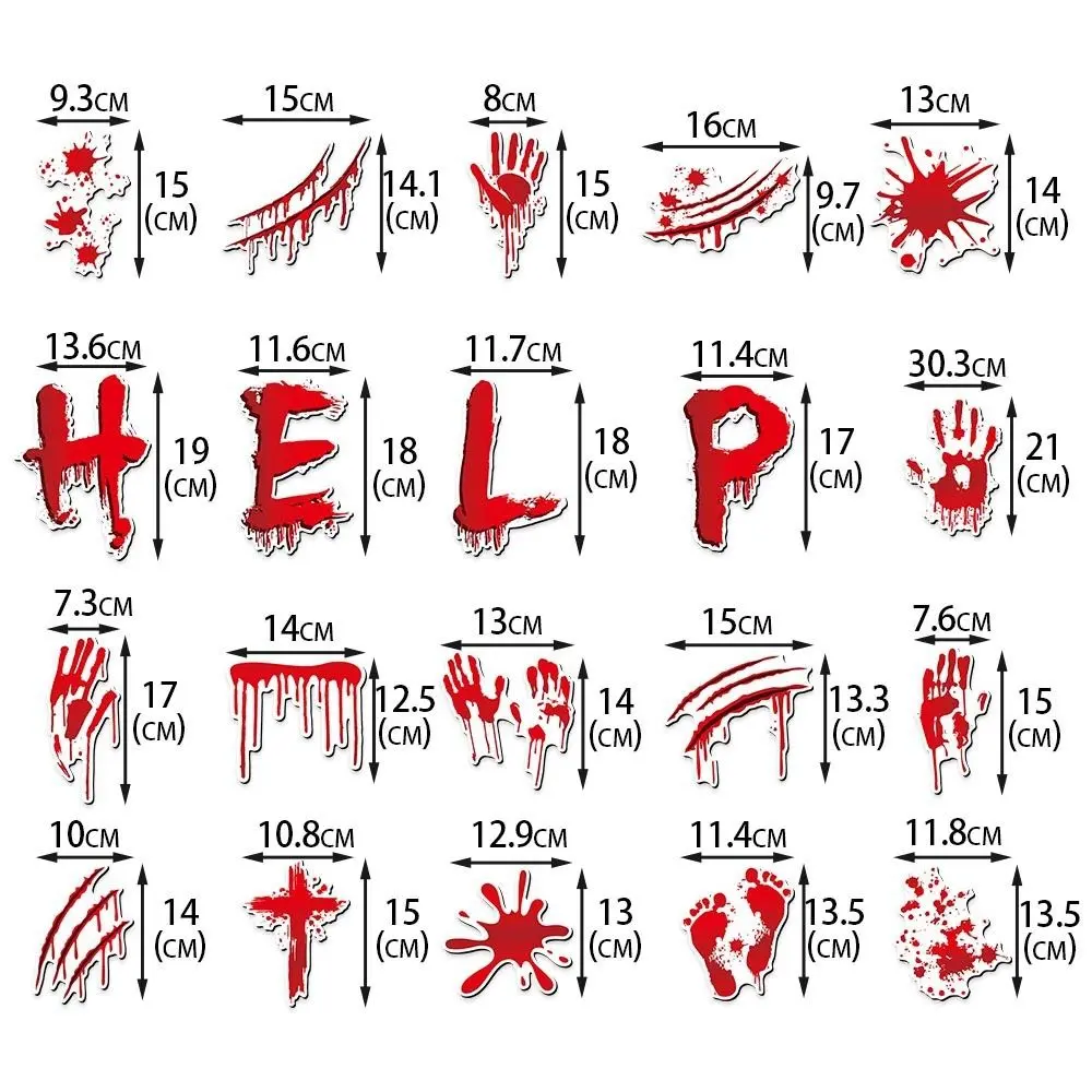 10pcs Funny Halloween Bleeding Magnets Resin Realistic Bleeding Magnetic Sticker Scary Halloween Fridge Magnet Home Decoration
