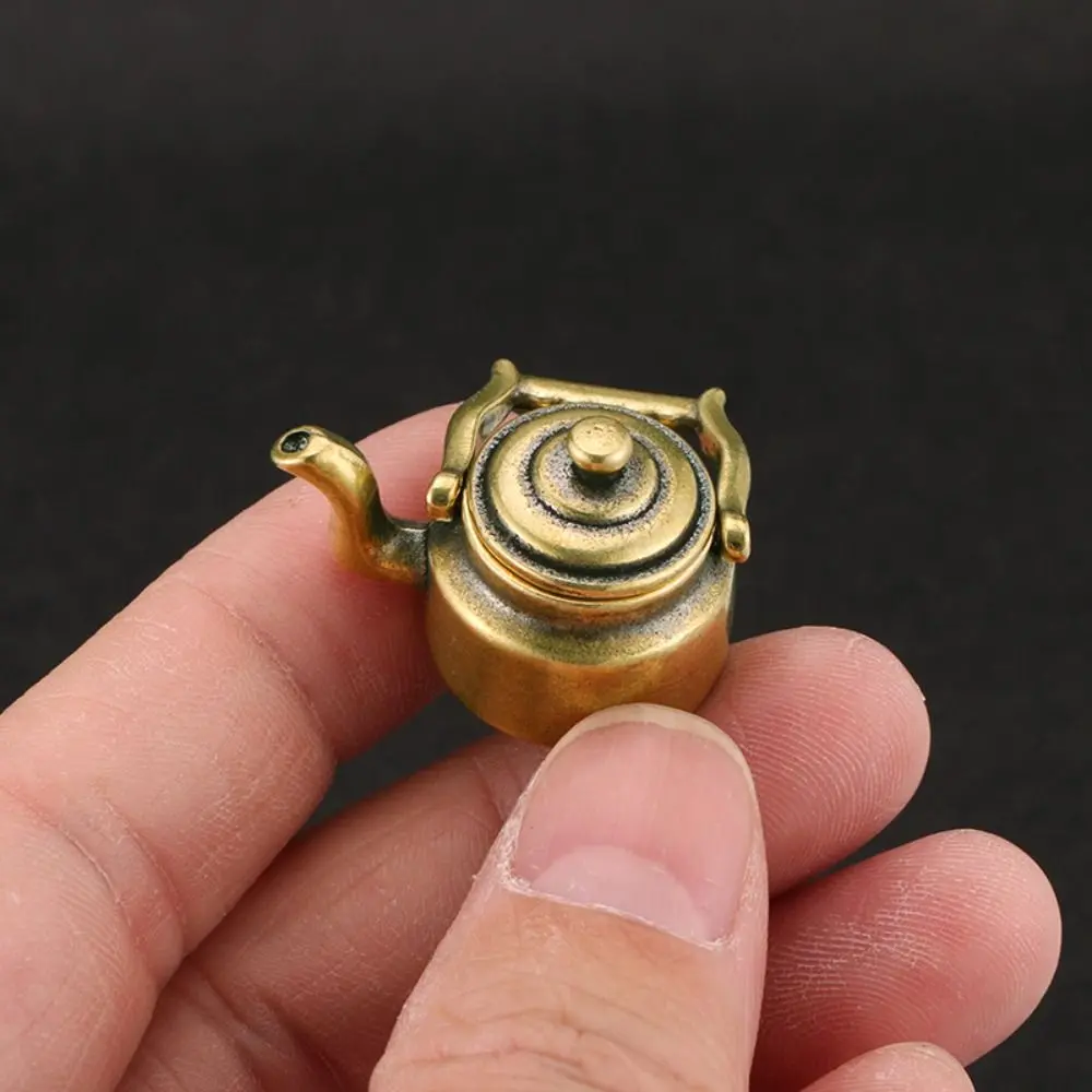 Creative Antique Copper Pocket Teapot Teapot Brass Teapot Miniatures Brass Kettle Office