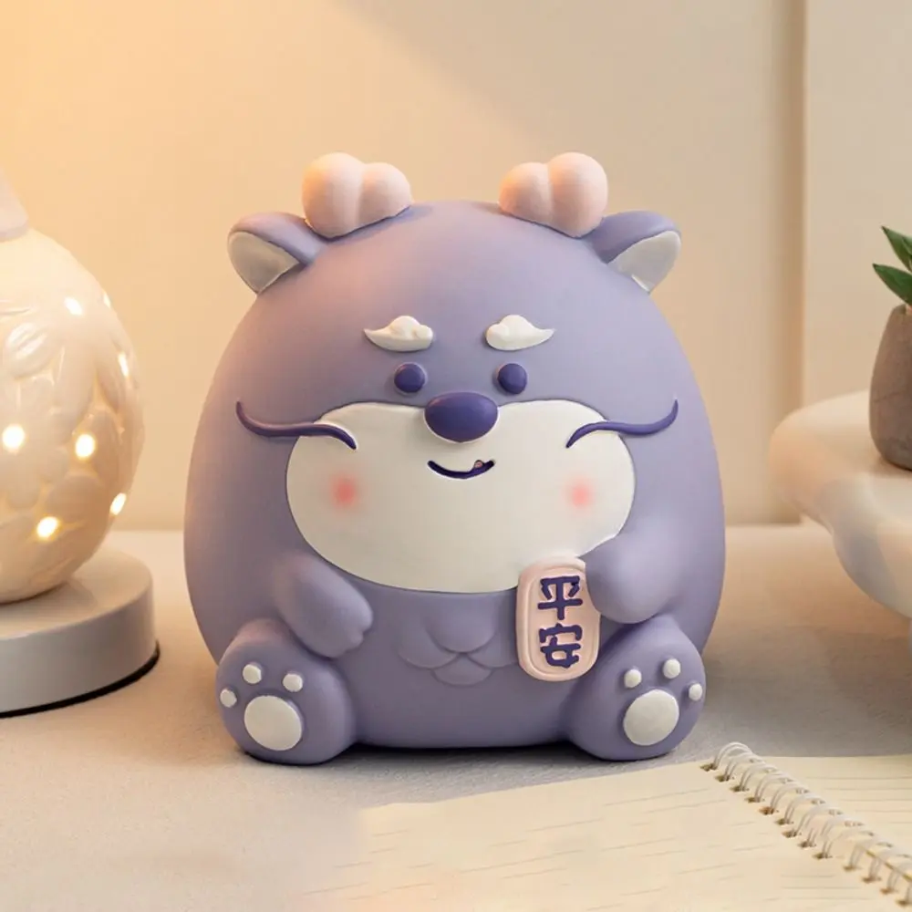 Creative Coin Bank Adorable Dragon Vinyl Drop Cartoon Piggy Bank Resistant Large Capacity Money Saving Jar New Year Gift