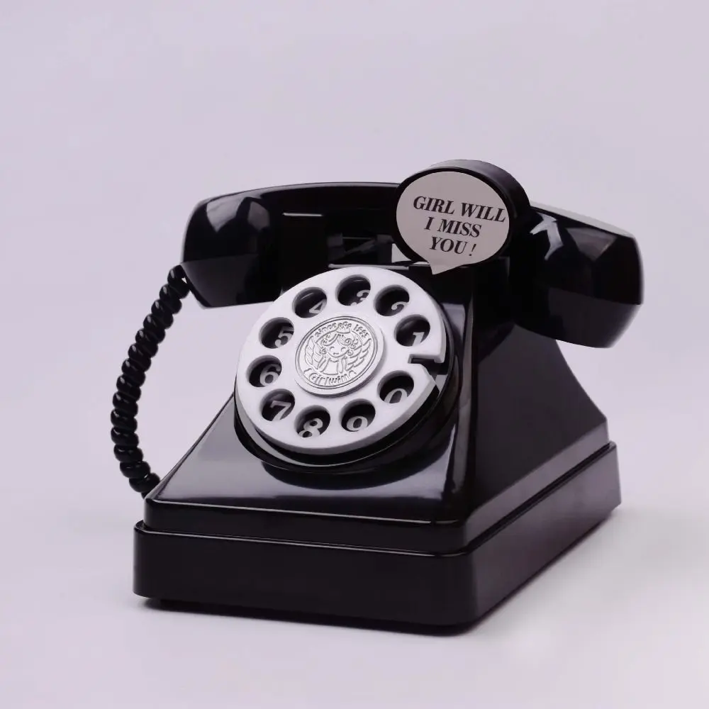 Simple Cartoon Telephone Piggy Bank Mini Cute Plastic Telephone Model DIY Money Box Ornaments Room