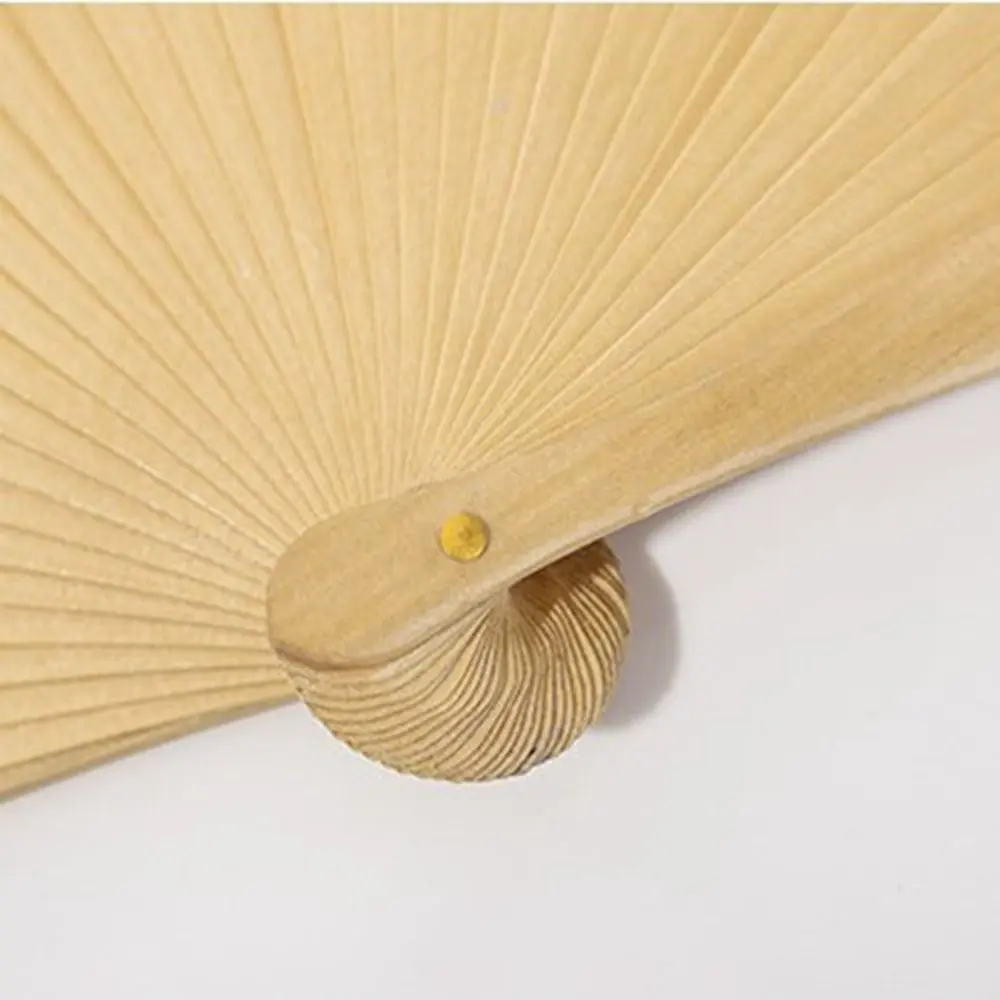 Modern Simple Spanish Plain Fan Handmade Solid Color Pure Wood Folding Fan Art Craft Decorative Props Fan Party Gift