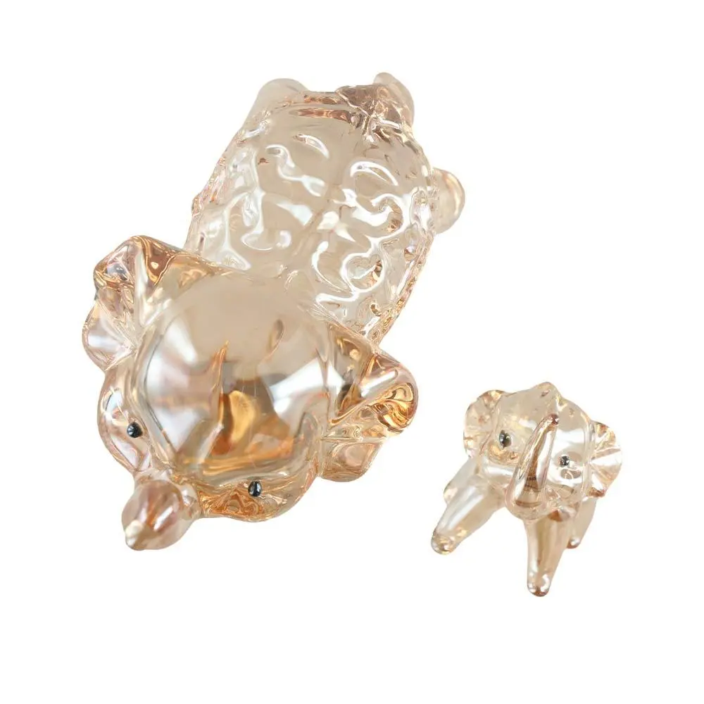 Creative Cute Crystal Elephant Statue Funny Handicraft Baby Elephant Ornaments Modern Desktop Crystal Ornaments Table