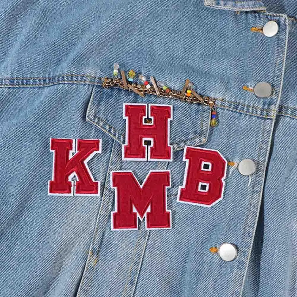 Crafts Sewing English Alphabet Sewing Fabric for T-Shirt or Coat Apparel A-Z Patches Applique Letter Patches Clothes Embroidery
