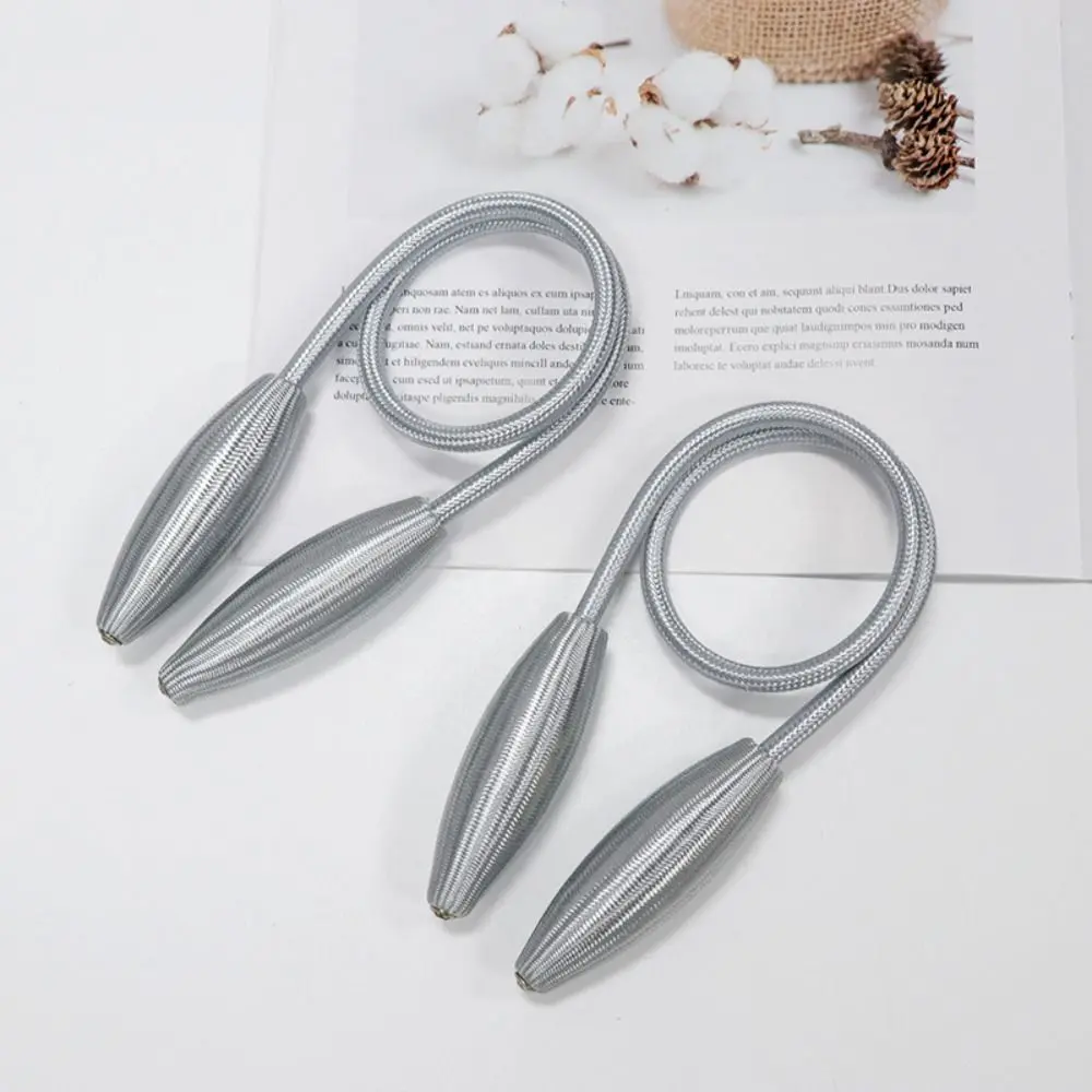 2pcs/set Elegant Strong Twist Curtain Tie Strap Bud Shape Free Punch Curtain Buckle Straps Adjust Metal Curtain Accessoires
