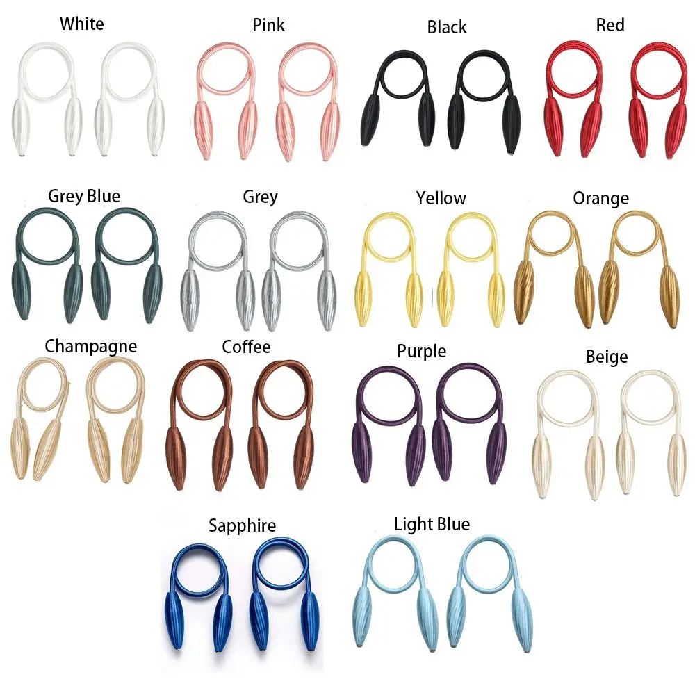 2pcs/set Elegant Strong Twist Curtain Tie Strap Bud Shape Free Punch Curtain Buckle Straps Adjust Metal Curtain Accessoires