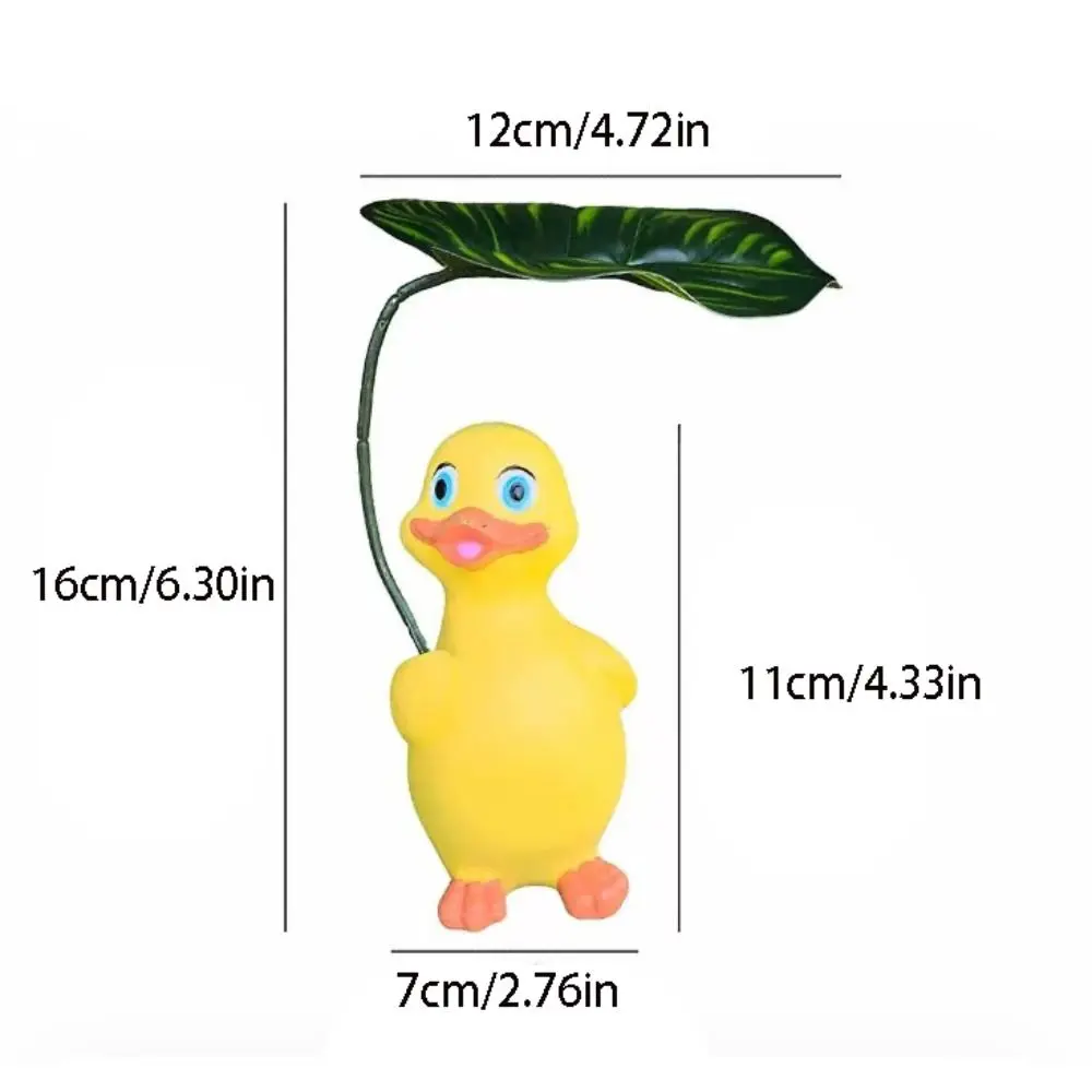 Crafts Cartoon Duck Umbrella Ornament Resin Cute Animal Sculpture Waterproof Ducks Statue Water Tank