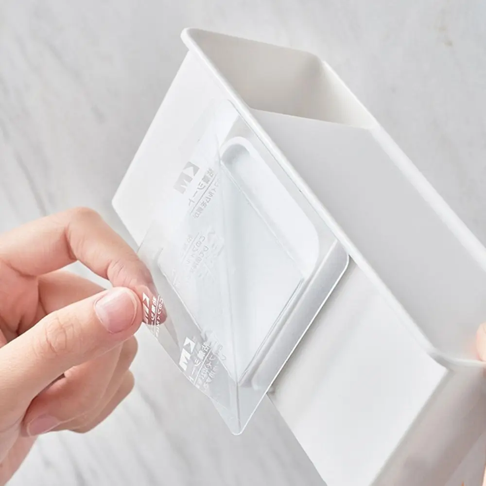 Plastic Toothbrush Storage Rack Dustproof White/Grey Toothbrush Toothpaste Holder Wall Mounted Punch-free