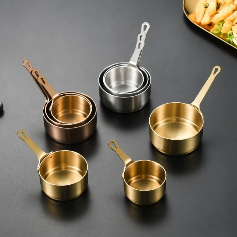 Multifunction Stainless Steel Sauce Cup Non-rust 50/80/100ML Sauce Dipping Bowl with Handle Seasoning Bowl Salad