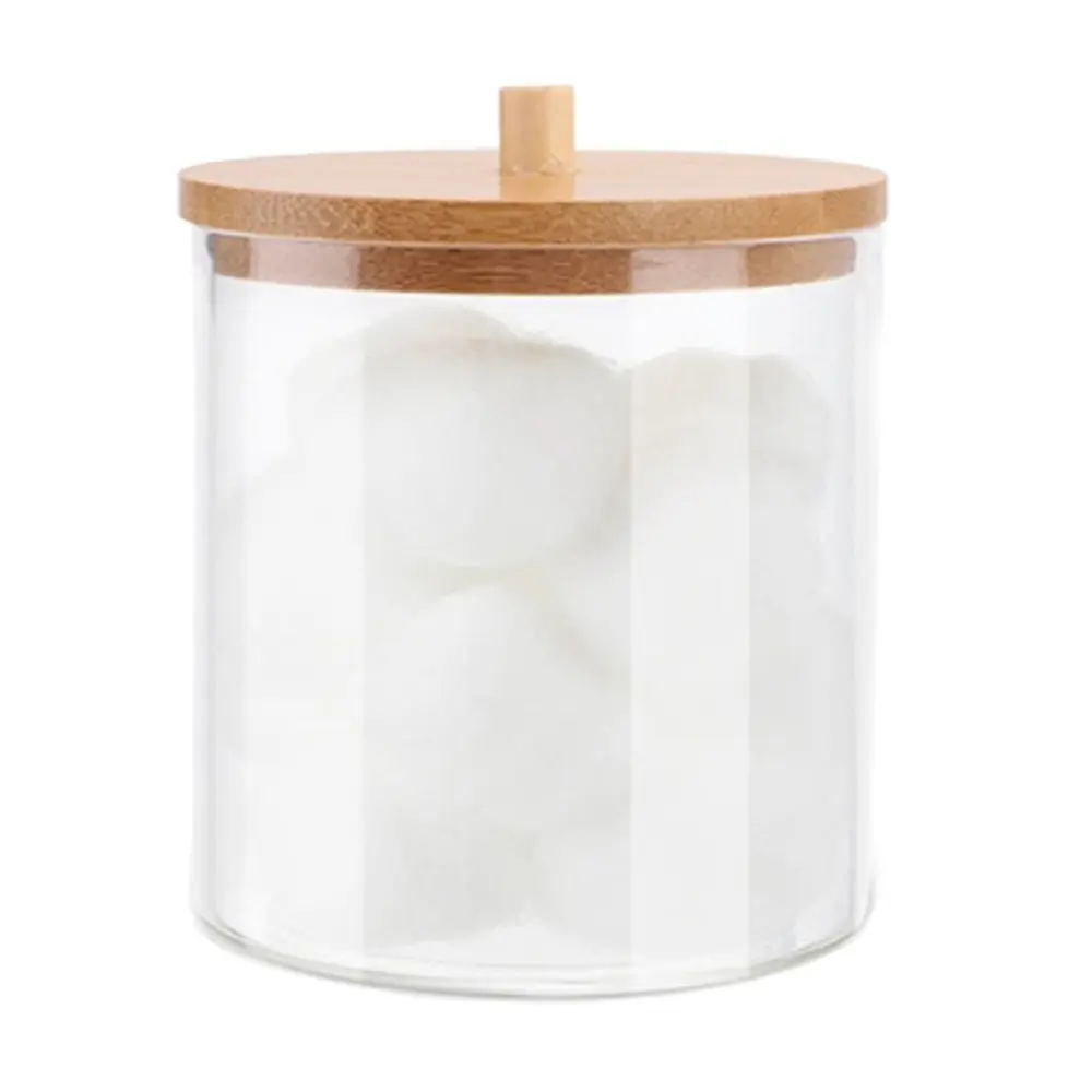 Acrylic Storage Candy Container for Bathroom Accessories Cotton Ball Dispenser Bathroom Jars Cotton Swab Holder Qtips Holder