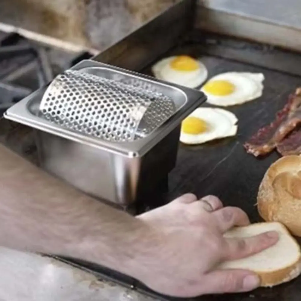 Stainless Steel Butter Roller with Base Removable Butter Applicator Efficient Labor-saving Butter Spreader Wheel Burger Shop