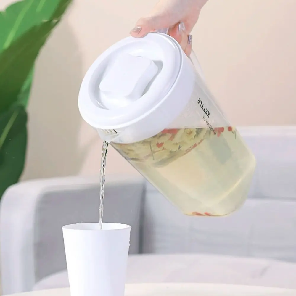 Household Large Capacity Cold Water Kettle 1.3/2.2/3L Fall-resistant Pitcher Heat Resistant Plastic Juice Jug Refrigerator