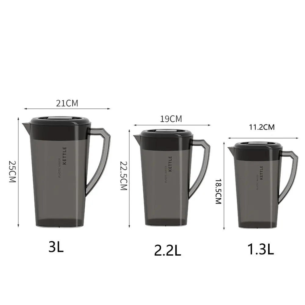 Household Large Capacity Cold Water Kettle 1.3/2.2/3L Fall-resistant Pitcher Heat Resistant Plastic Juice Jug Refrigerator