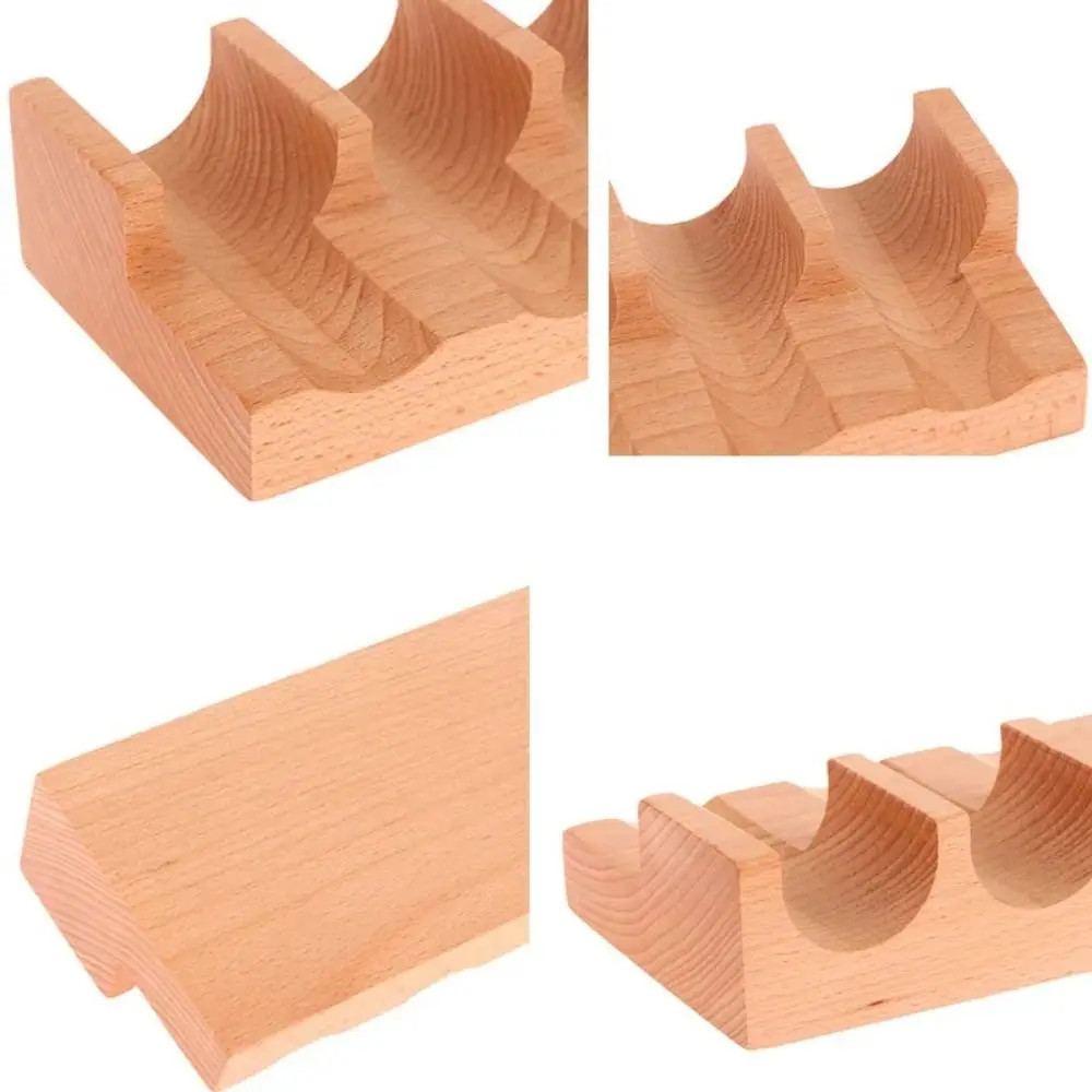 1/2/3/4/5 Slots Wooden Sushi Rack Japanese Style Multi Purpose Sushi Serving Tray U-shape Innovative Sushi Maker Holder