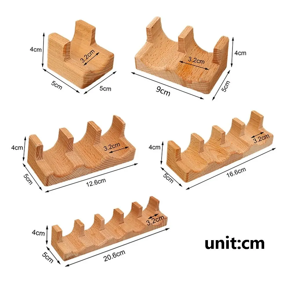 1/2/3/4/5 Slots Wooden Sushi Rack Japanese Style Multi Purpose Sushi Serving Tray U-shape Innovative Sushi Maker Holder