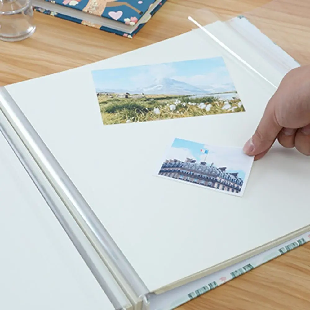 20 Sheets/40 Pages Self-adhesive Film Diy Album High-capacity Writable DIY Self Adhesive Photo Album Creative 28x26cm