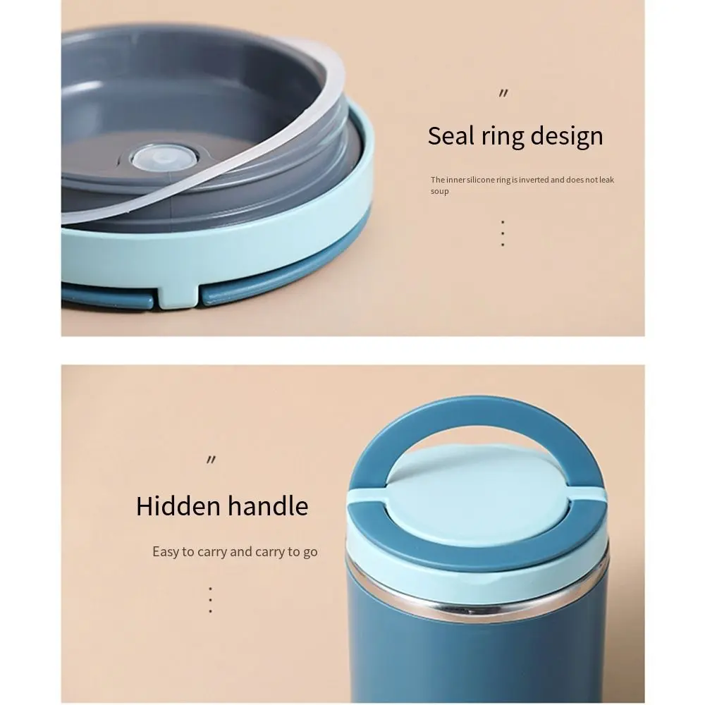 Leak-Proof Vacuum Insulated Lunch Box Set Sealed Keeping Food Warm Breakfast Holder Large Capacity Portable Soup Cup Office