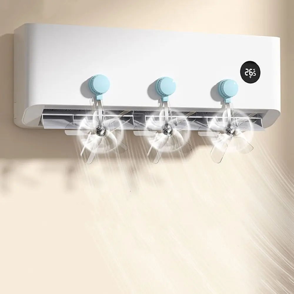 3Pcs Wall Mounted Conditioning Guide Fan Plastic Windmill Shaped Air Conditioner Windshield Anti Direct Blowing Adjustable