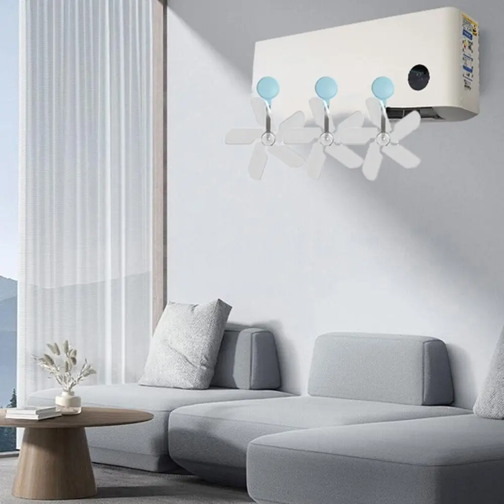 3Pcs Wall Mounted Conditioning Guide Fan Plastic Windmill Shaped Air Conditioner Windshield Anti Direct Blowing Adjustable