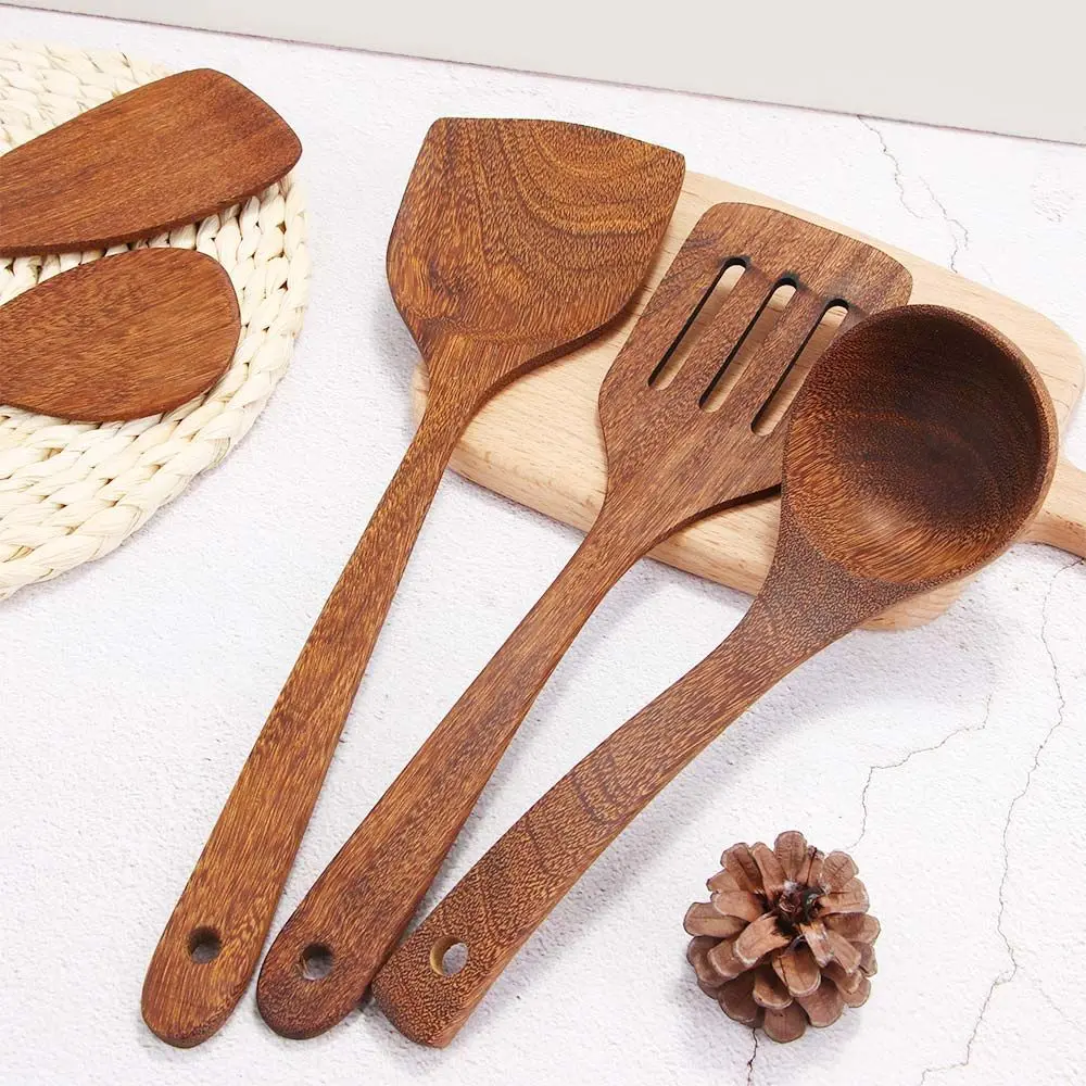 Long Handle Kitchen Tools Vegetable Nonstick pan Mixing Spoon Cooking Shovel Soup Scoop Ladle Rice Spatula